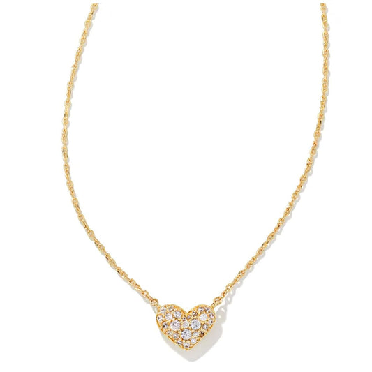 Kendra Scott Ari Pave Crystal Heart Necklace, Fashion Jewelry For Women