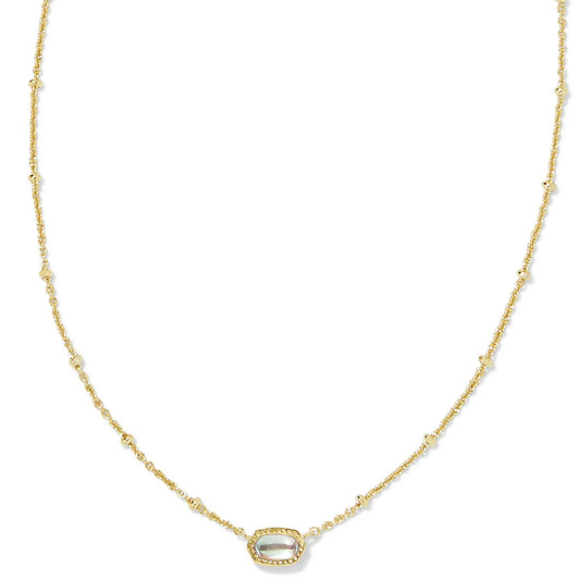 Kendra Scott Mini Elisa 14k Gold-Plated Satellite Short Pendant Necklace, Fashion Jewelry for Women