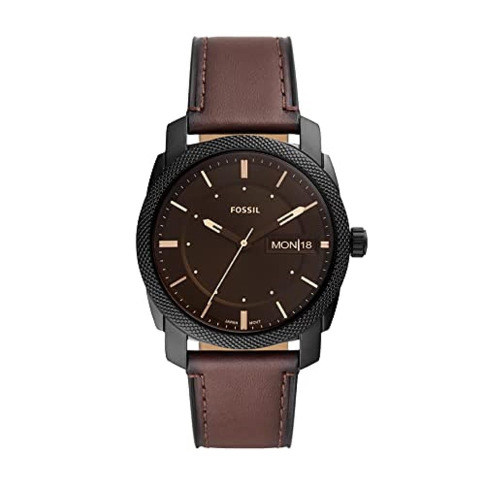 Fossil Machine Men's Watch with Stainless Steel or Leather Band, Chronograph or Analog Watch Display