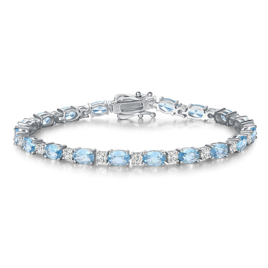 FANCIME Birthstone Bracelets Sterling Silver Tennis Bracelets Charm Fine Jewelry Birthday Jewelry Gifts for Women Mom 7"