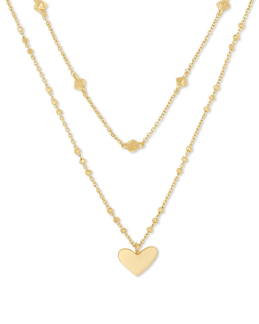 Kendra Scott Ari Heart Multistrand Necklace, Fashion Jewelry for Women