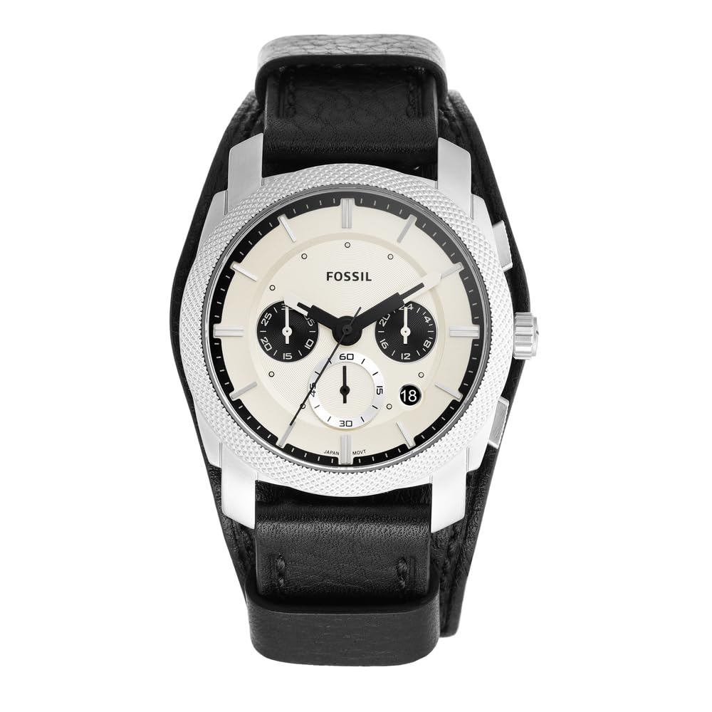 Fossil Machine Men's Watch with Stainless Steel or Leather Band, Chronograph or Analog Watch Display