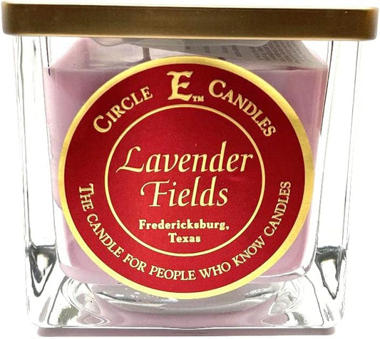 Circle E Candles, Lavender Fields Scent, Large Size Jar Candle, 43oz, 4 Wicks