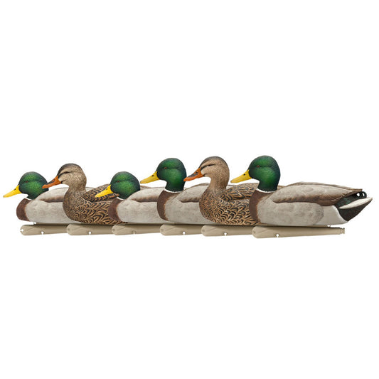 Avian-X Topflight Open Water Duck Durable Realistic Hunting Floating Mallard Decoys, Pack of 6, AVX8060