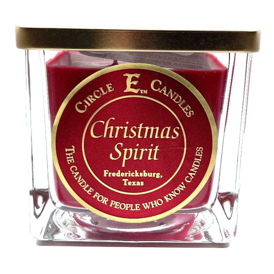 Circle E Candles, Christmas Spirit Scent, Small Size Jar Candle, 8oz, 1 Wick