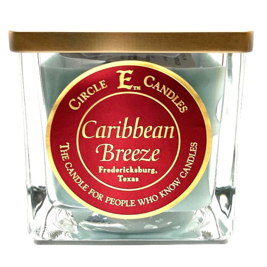 Circle E Candles, Caribbean Breeze Scent, Medium Size Jar Candle, 22oz, 2 Wicks