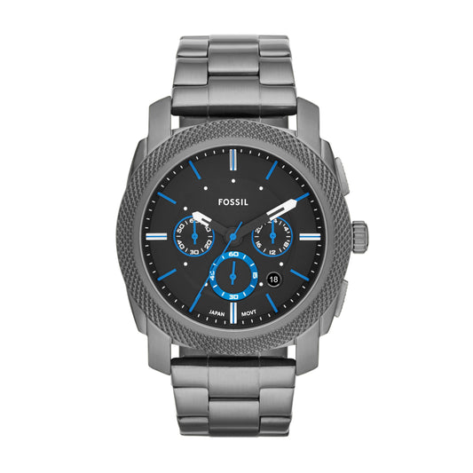 Fossil Machine Men's Watch with Stainless Steel or Leather Band, Chronograph or Analog Watch Display