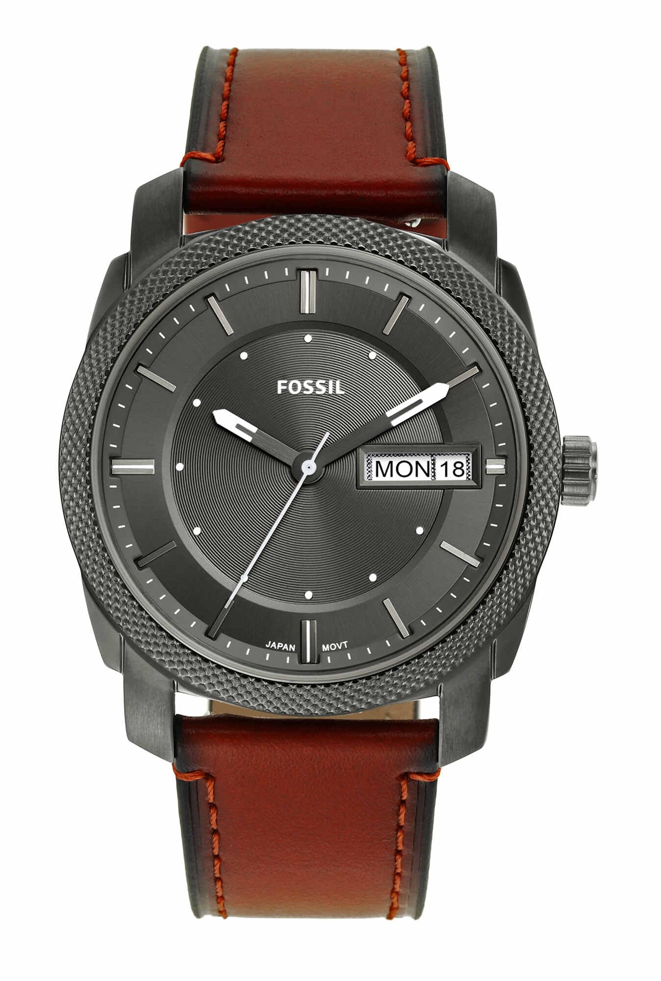 Fossil Machine Men's Watch with Stainless Steel or Leather Band, Chronograph or Analog Watch Display