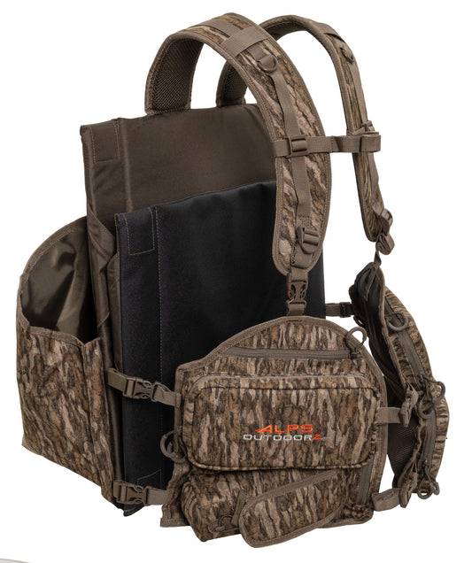 ALPS OutdoorZ Impact Camo Turkey Vest with Removable Flip Down Seat, Game Bag and Plenty of Pockets for Calls and Strikers